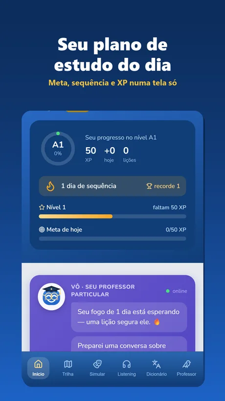 Tela 1 do app Vonai
