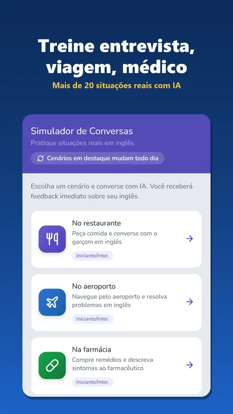 Tela 3 do app Vonai